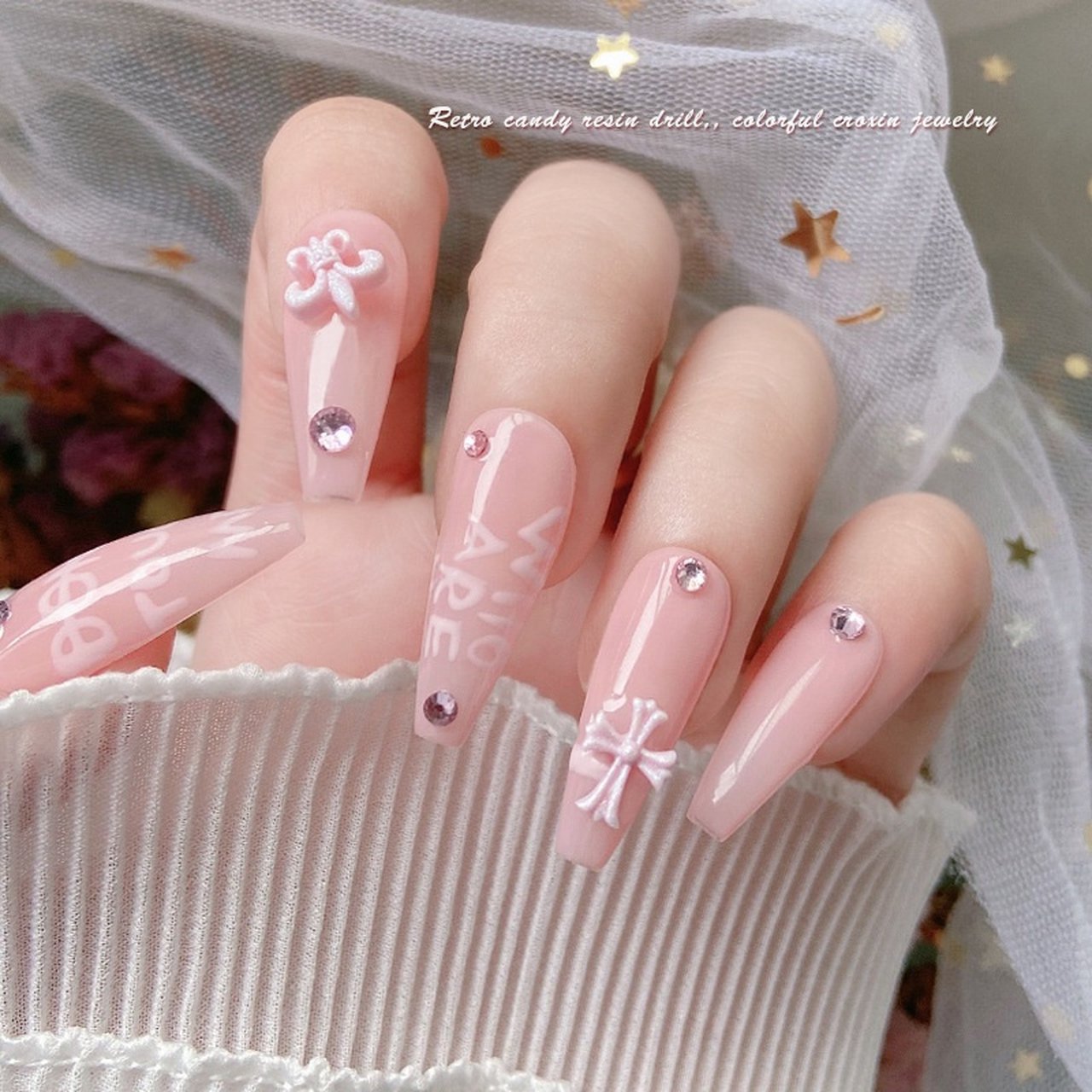 韓国ゆめかわ立体ネイルパーツMIX シュガークリスタル ① | パーツ