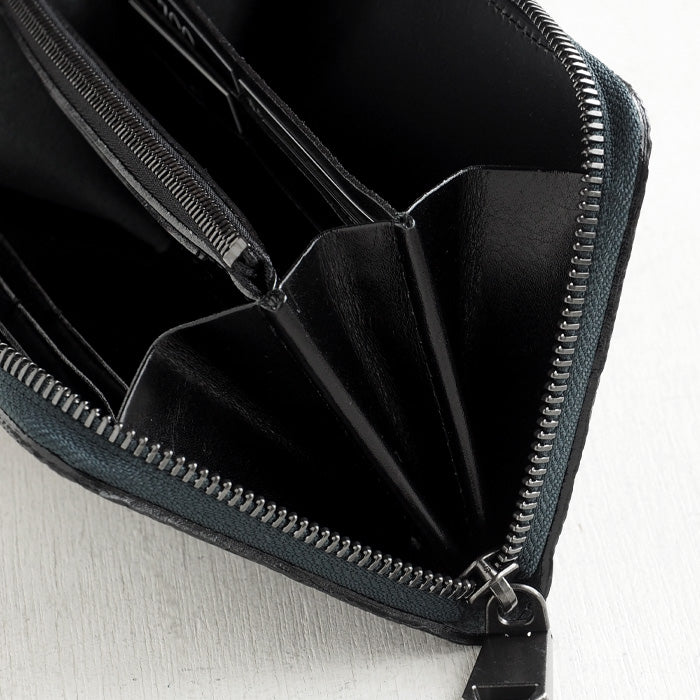 3色】ZOO(ズー) 財布 長財布 サメ革 ラウンドファスナー ロング