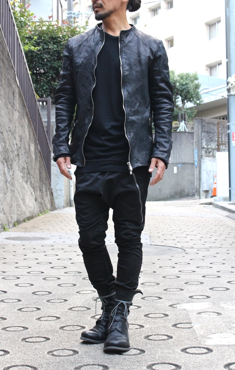 11611-41157. Horse Leather No Collar Zip/F Moto Spiral Arm Lined