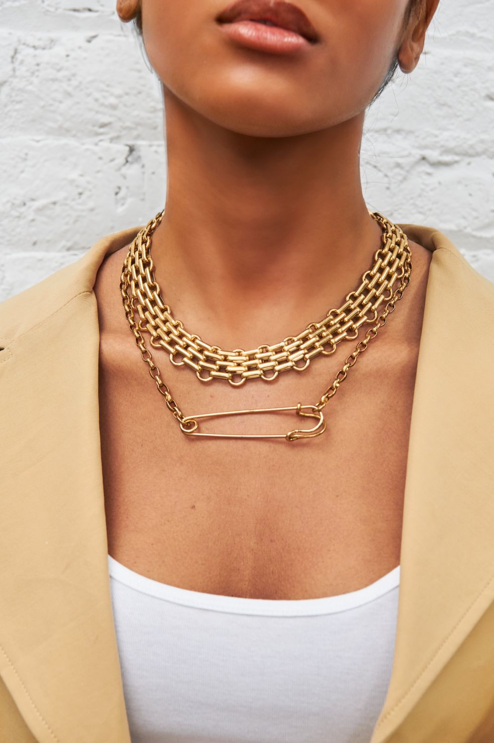Luxury Chain Necklace | 18k Gold Plated | Vintage Style | Safety