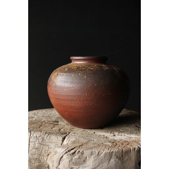 人間国宝 山本陶秀 備前壺 花瓶/花器 P342｜骨董店 のびる 古美術 骨董