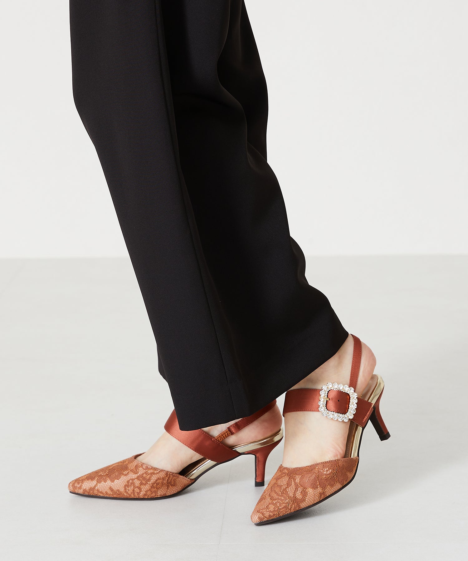 未使用 Francesco Russo バックストラップパンプス 24cm相当 中古