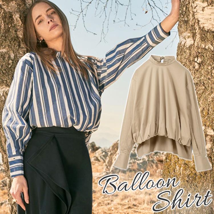 MIND マインド バルーンシャツ 通販 バルーン シャツ ブラウス 長袖