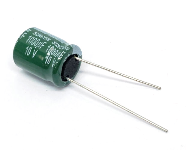 サン電子工業 小型アルミ電解コンデンサ 10V 1,000μF 105℃ (100個入