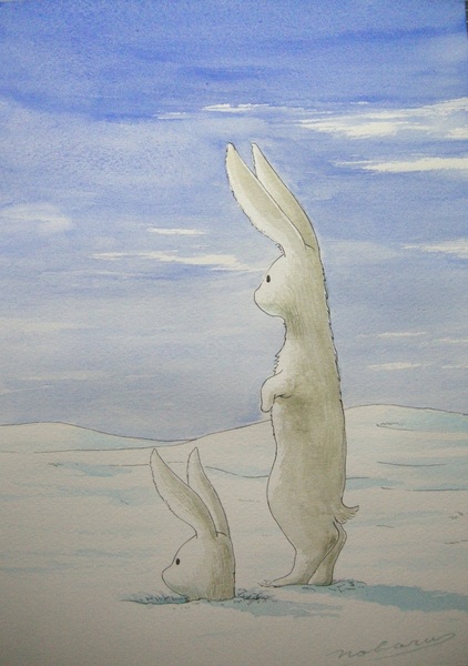 雪の日のウサギさん」 by 昇｜Artmeter｜暮らしを彩るアートが、きっと