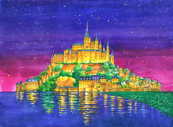 モンサンミッシェル」 by HOZUMI｜Artmeter｜暮らしを彩るアートが