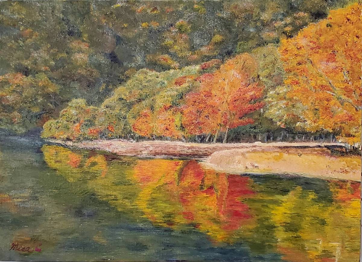 湖畔の秋」 by misa.c｜Artmeter｜暮らしを彩るアートが、きっと見つかる