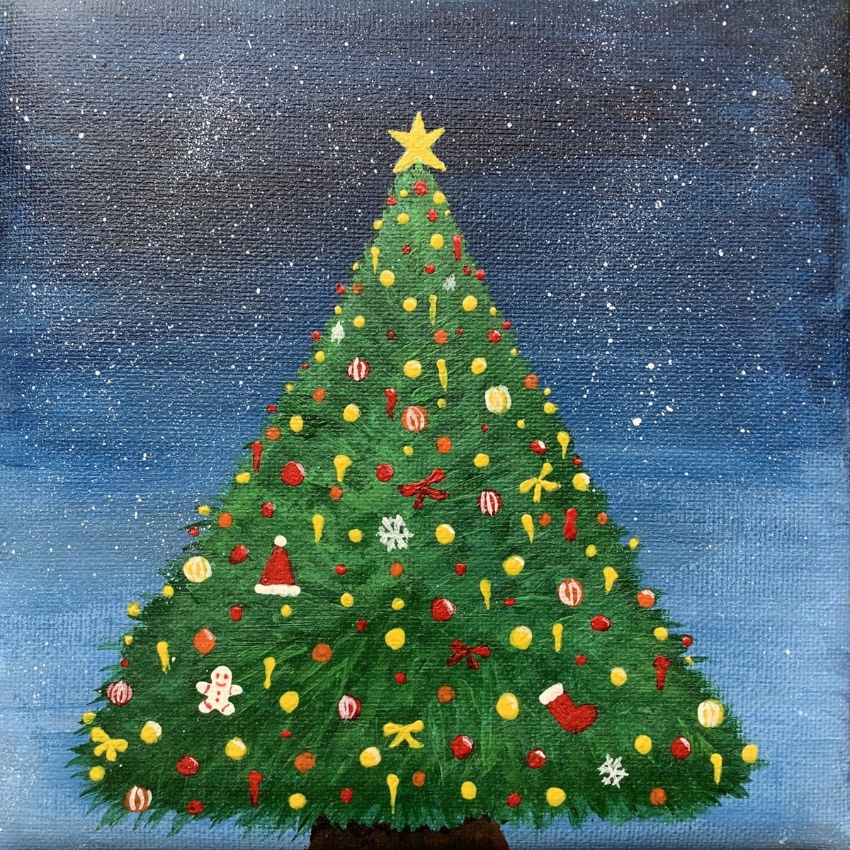 クリスマスツリー」 by あかいまる美｜Artmeter｜暮らしを彩るアートが