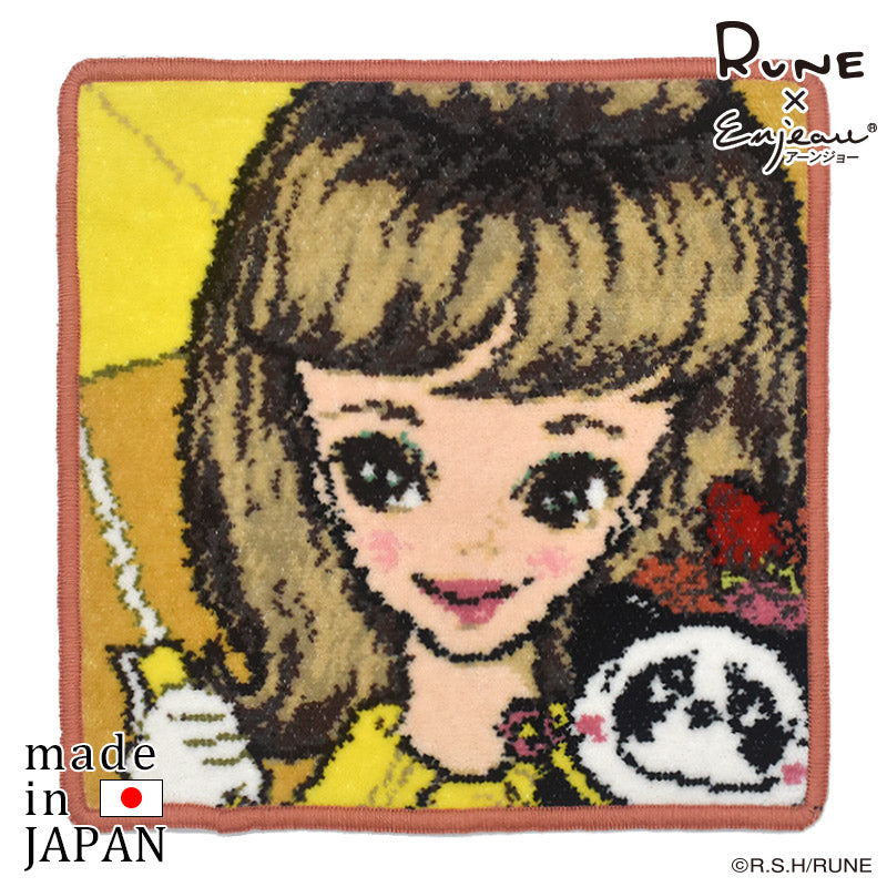 日本製 RUNE 内藤ルネ ルネパンダ アンブレラ ハンカチ シェニール織