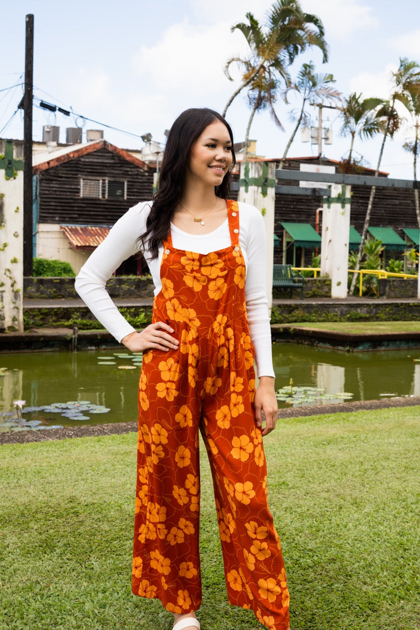 Hibiscus Heaven Jumpsuit Overalls w/ Adjustable Straps – Felicity