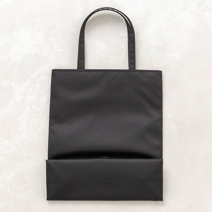 撥水加工】グログランリボンの手提げバッグ ・ブラック｜東京ソワール
