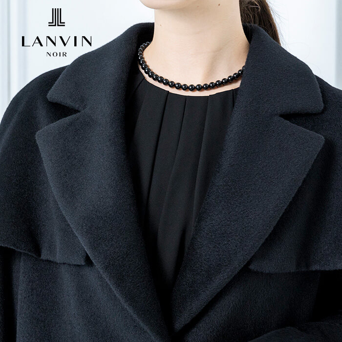 ビッグカラーのテーラードコート 9号・ブラック｜東京ソワール