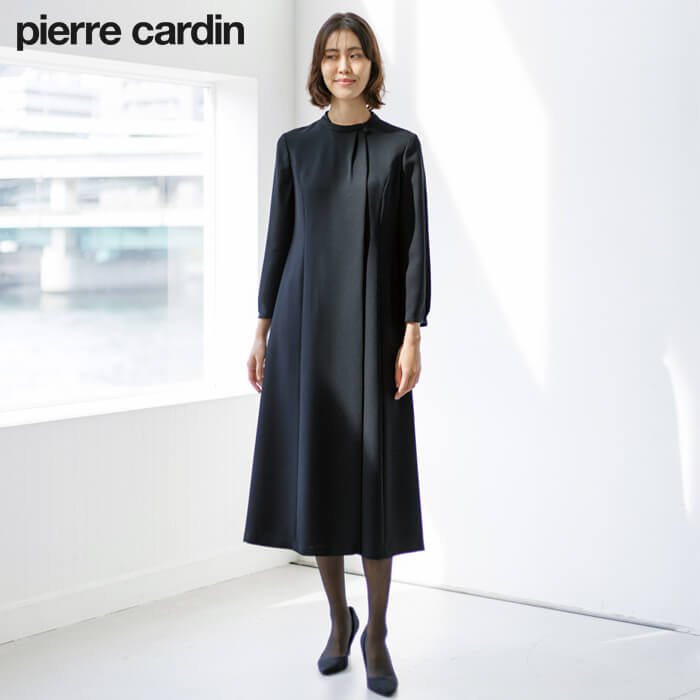 軽い着心地のロング丈アンサンブル 13号・ブラック｜東京ソワール