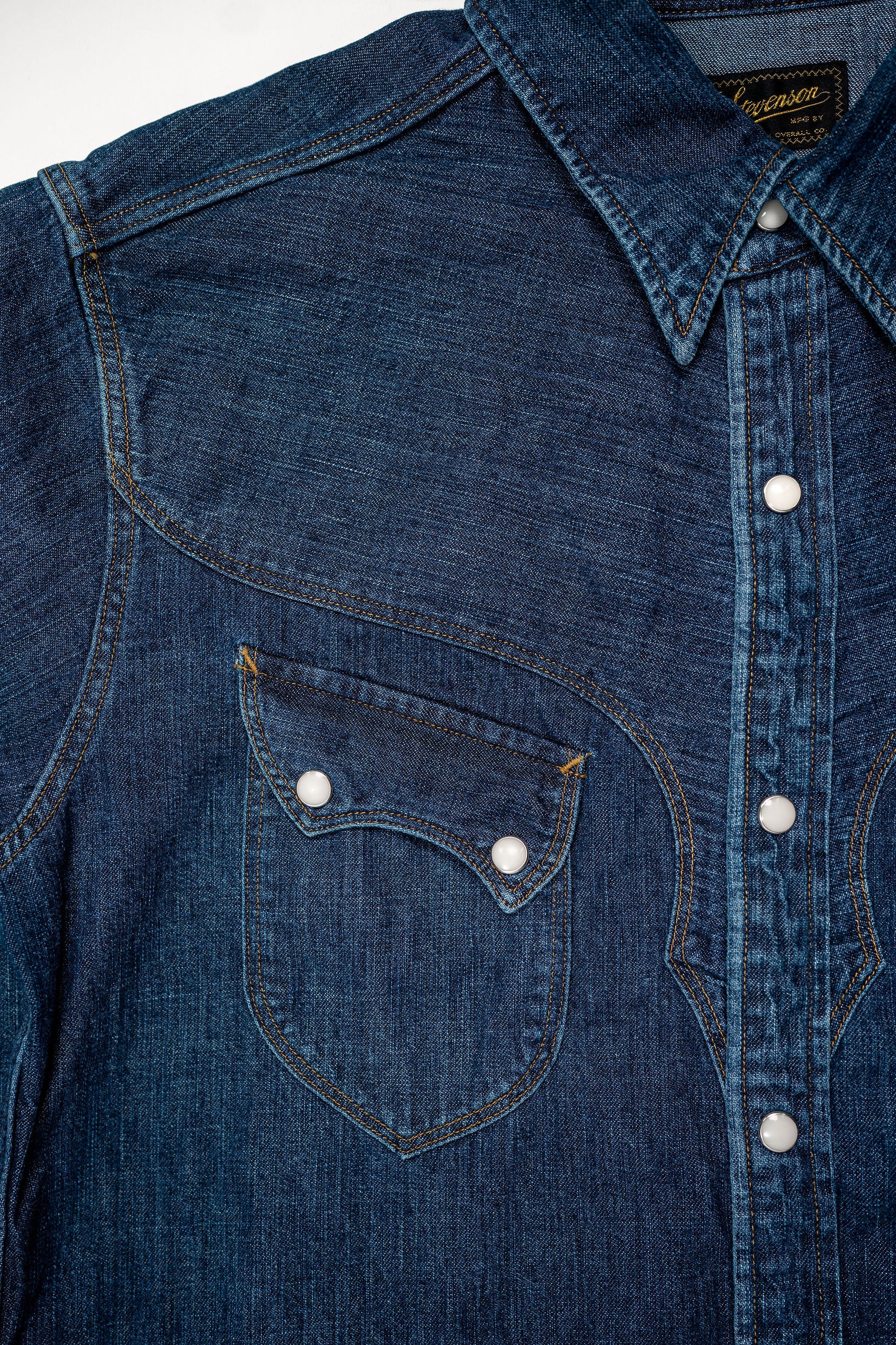 Stevenson Overall Co. Cody Shirt - Faded Indigo - Franklin & Poe