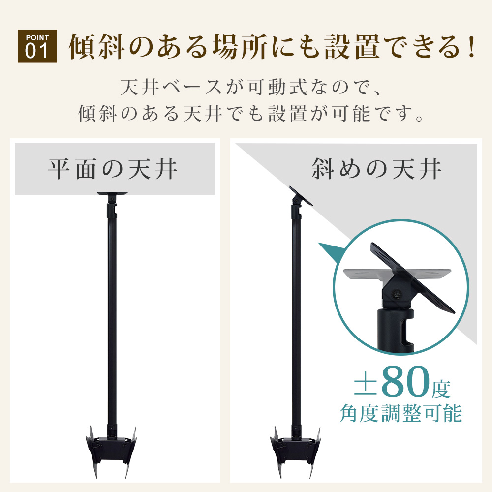 TVセッターハングPS202 Sサイズ ロングパイプ / テレビ壁掛けの情報