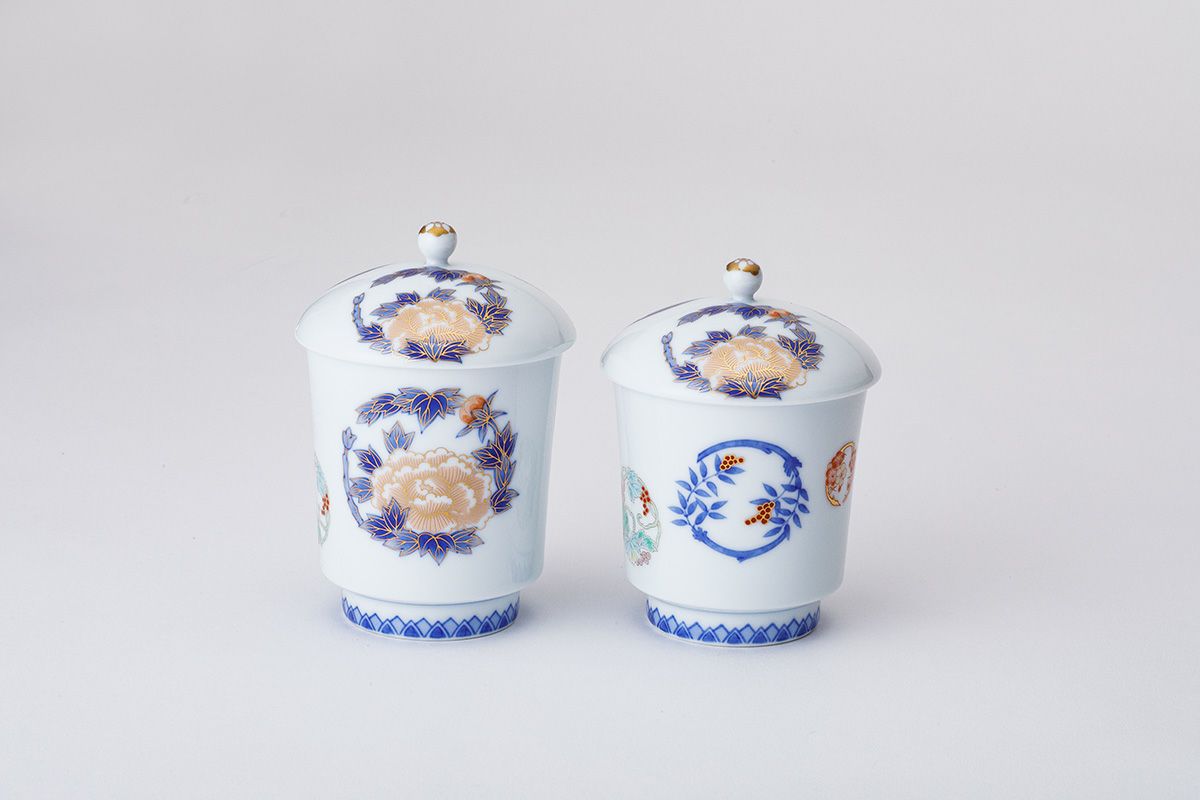 染錦花丸紋 組湯呑 | 有田焼 深川製磁｜公式オンラインストア