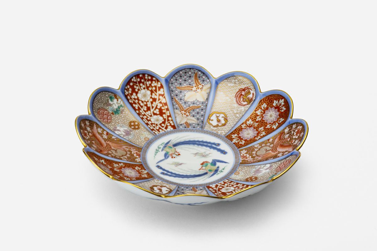 1700 深川製磁 花柄小鉢 8客 8cm 金彩 1700 深川製磁 花柄小鉢 8客 8cm