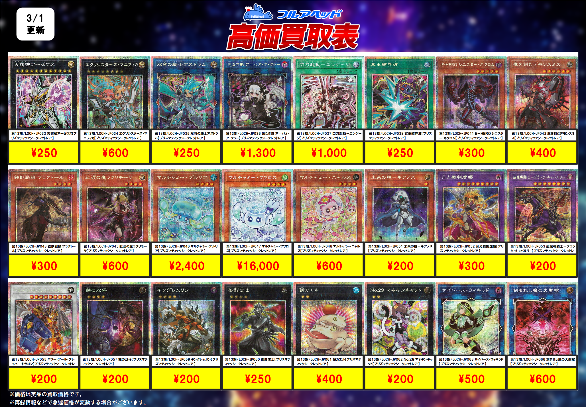 遊戯王OCG – 【フルアヘッド】高価買取表