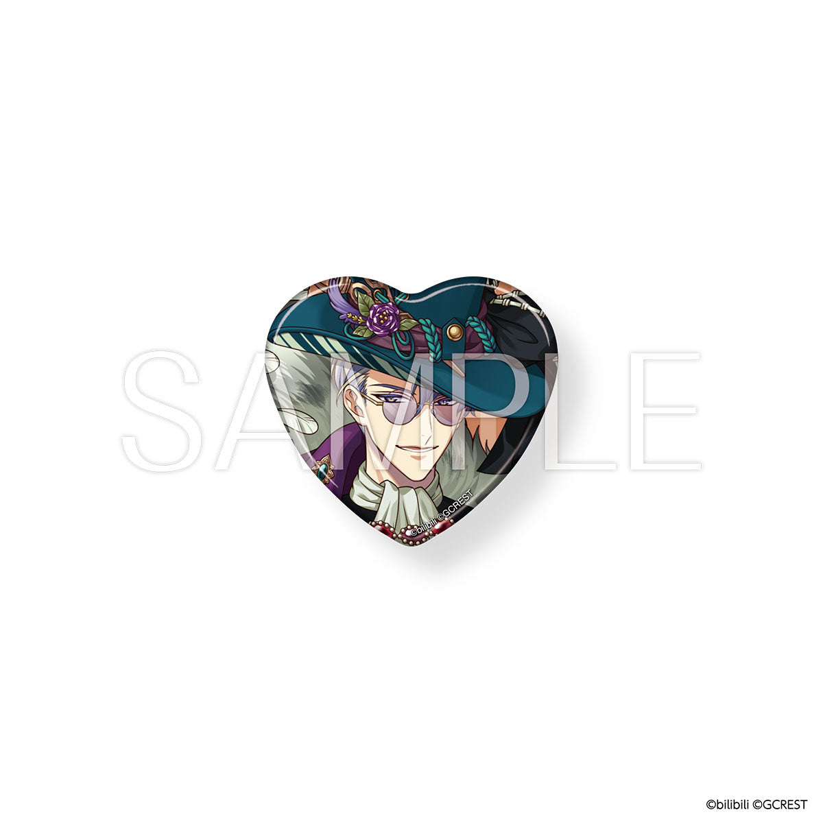 夢職人と忘れじの黒い妖精 ワンダー・ティーパーティ ハート型缶バッジ