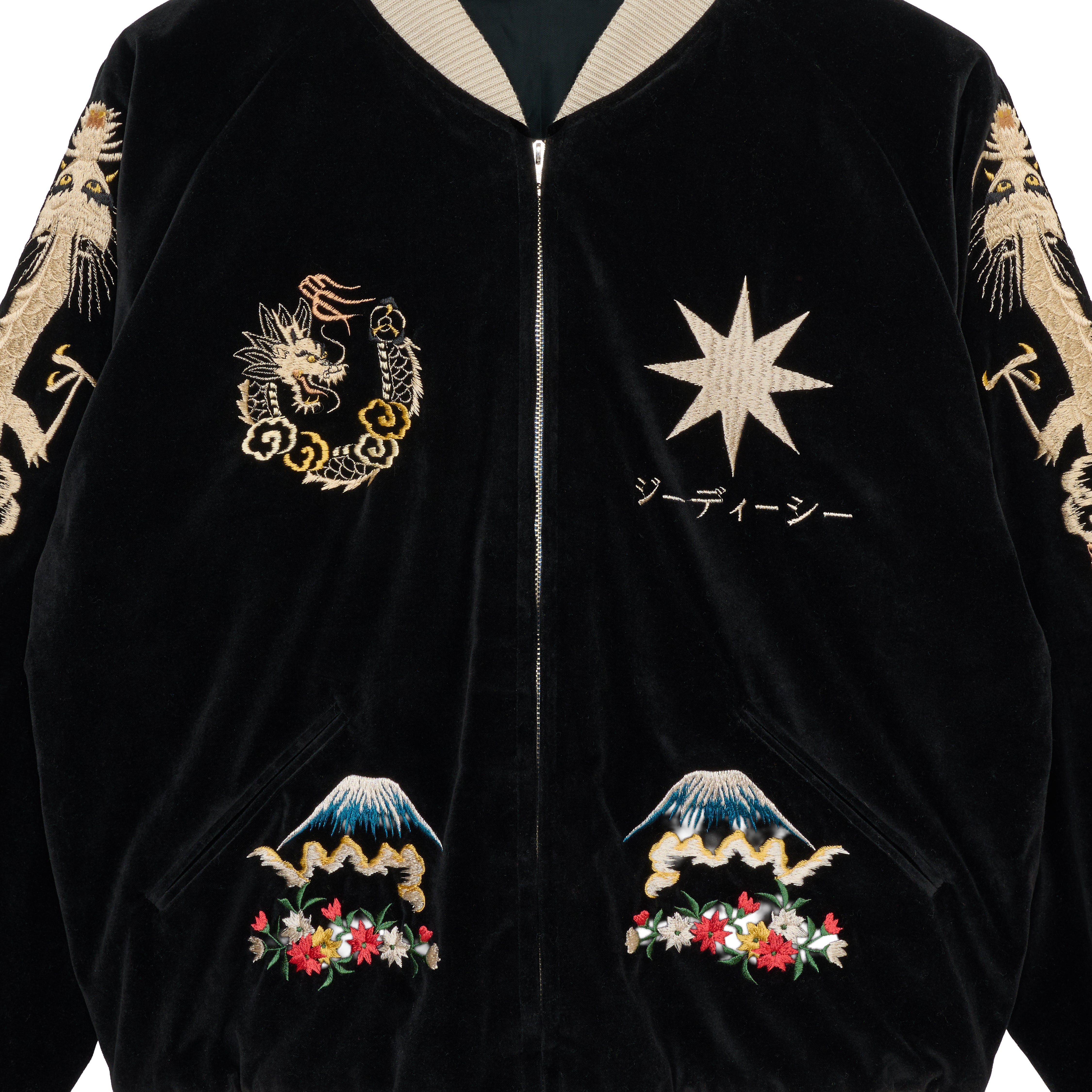 TAILOR TOYO X GDC】Velveteen × Acetate Souvenir Jacket “PHOENIX” × “AL