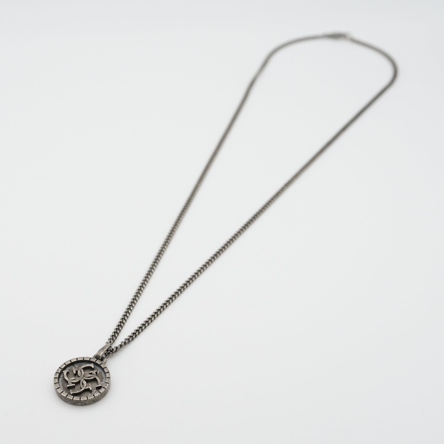 Cross Coin necklace 【SMOKED SILVER】 – GRAiL
