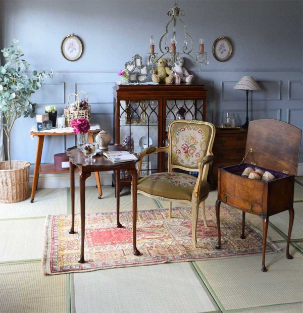 アンティーク風の雑貨、ピンクローズの壁掛けアートフレーム(n7-185