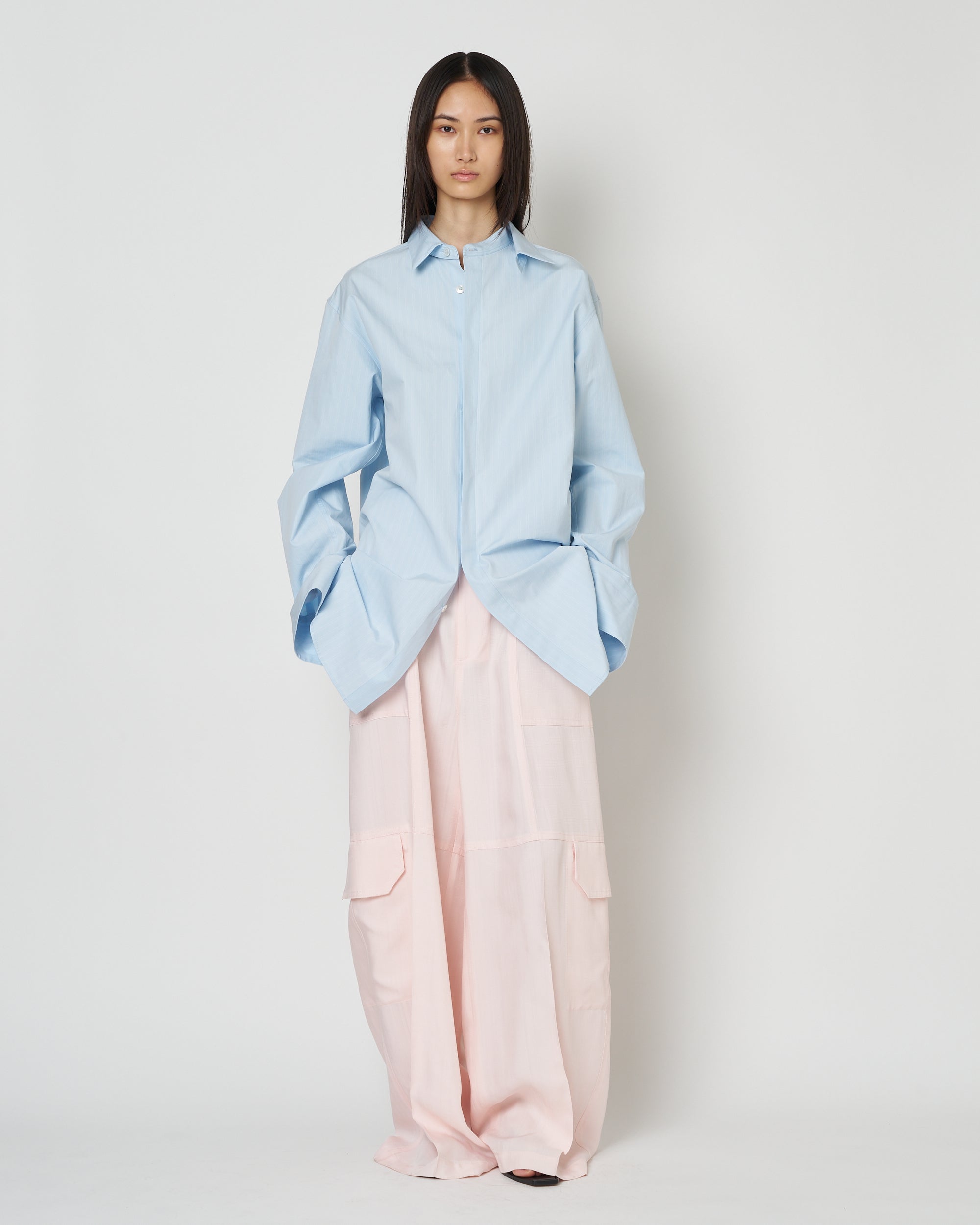 JASLYN - PLAID TAFFETA VOLUMINOUS SHIRT – HARUNOBUMURATA