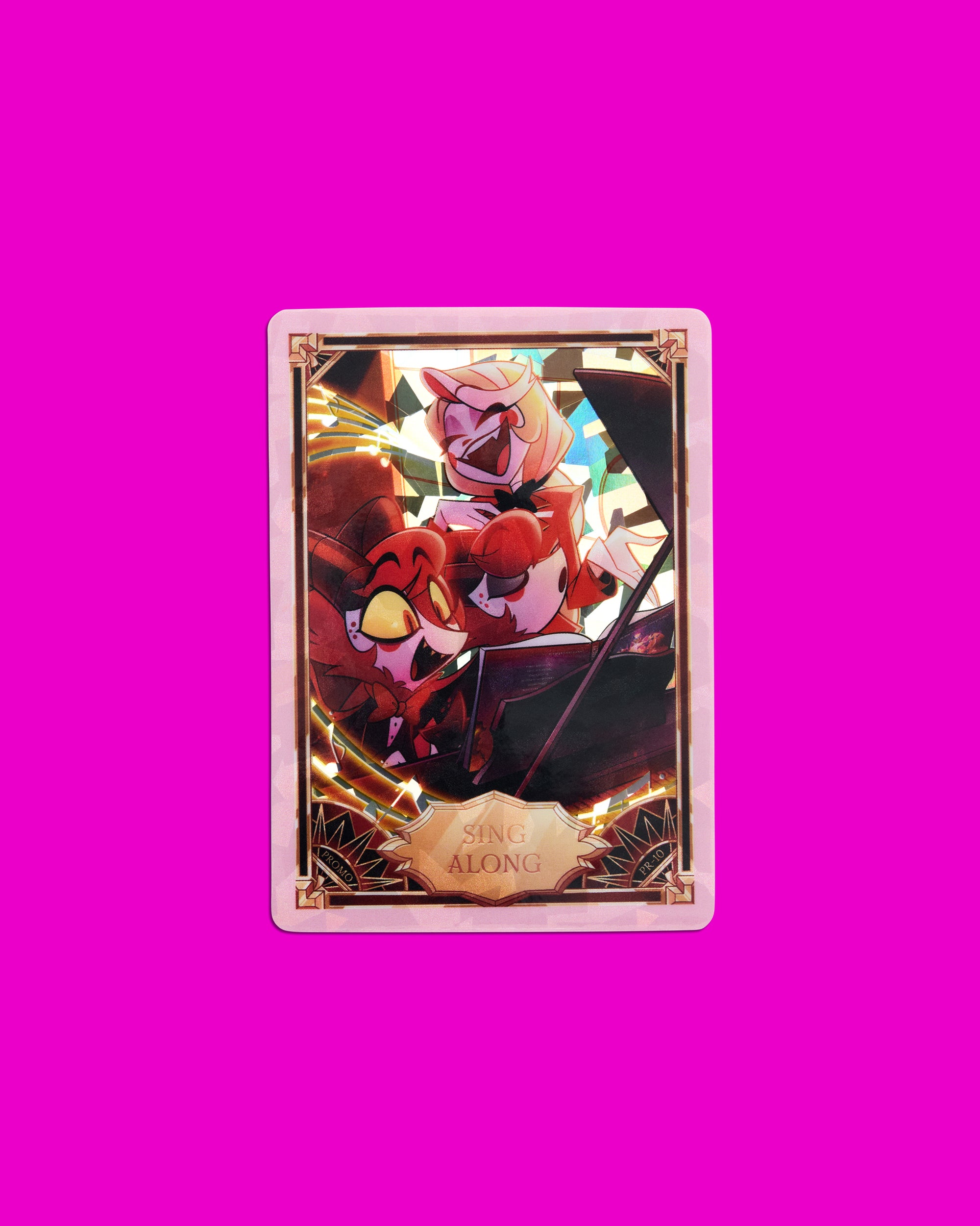 Hazbin Hotel Trading Cards Sing Along Cracked Ice Promo Card (PR