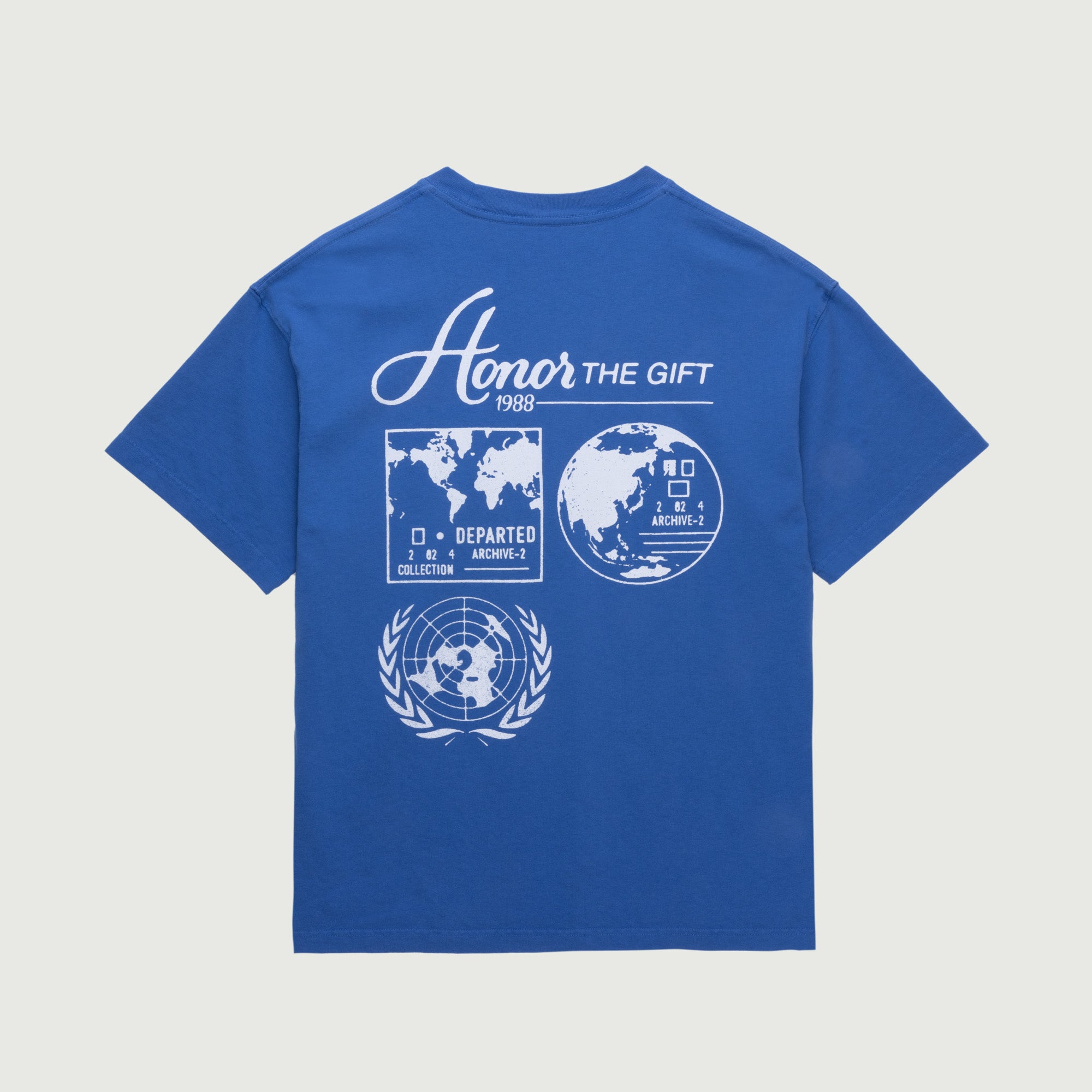 Travel T-shirt - Blue – Honor The Gift