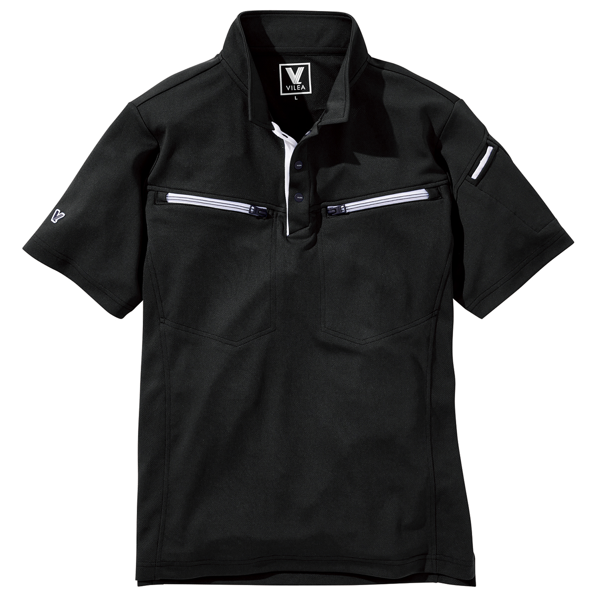 605ミニ衿半袖ポロシャツ - HOOH VILEA 作業着と電動ファン付き快適