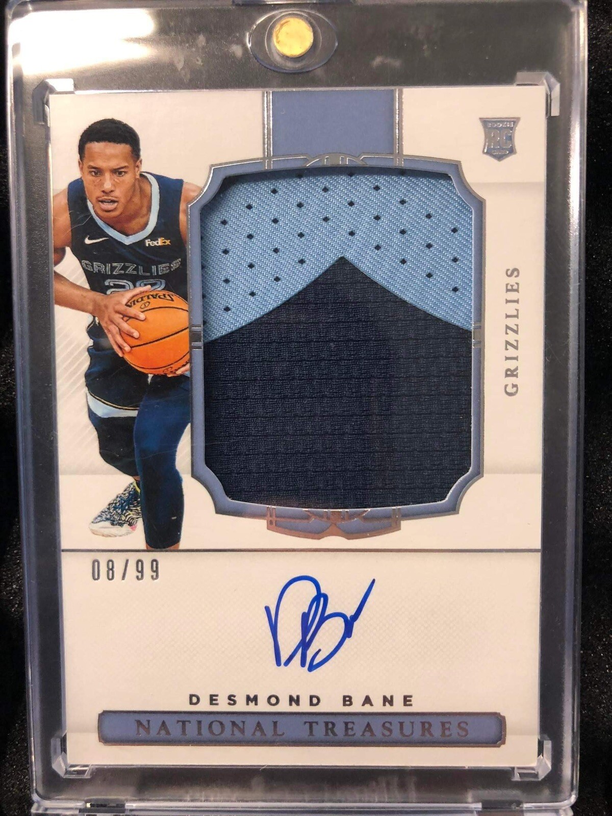 Desmond Bane 2020 National Treasures #147 Rookie Patch Auto /99