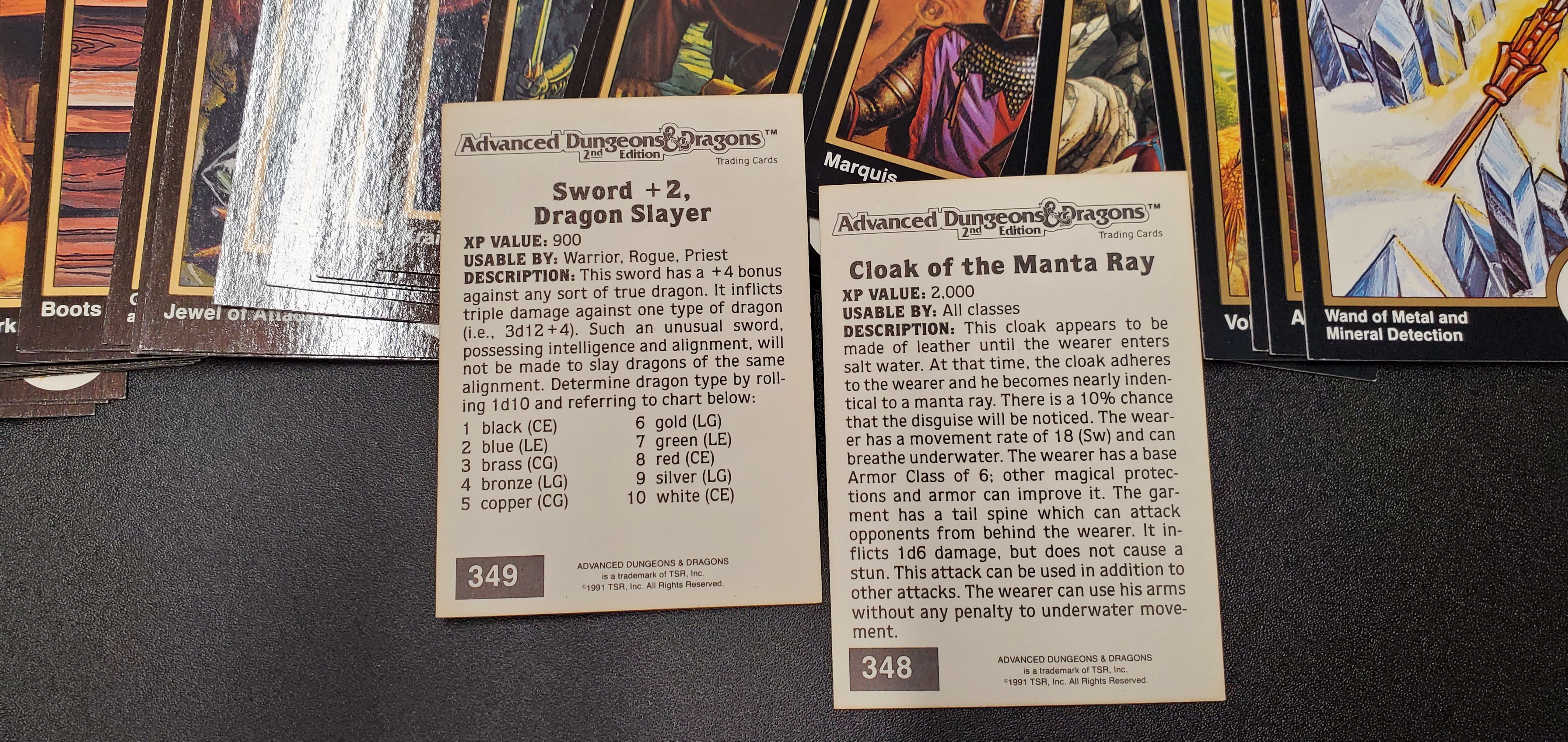 1991 TSR D&D Trading Cards - Complete In box 1991 Set of 750 Cards