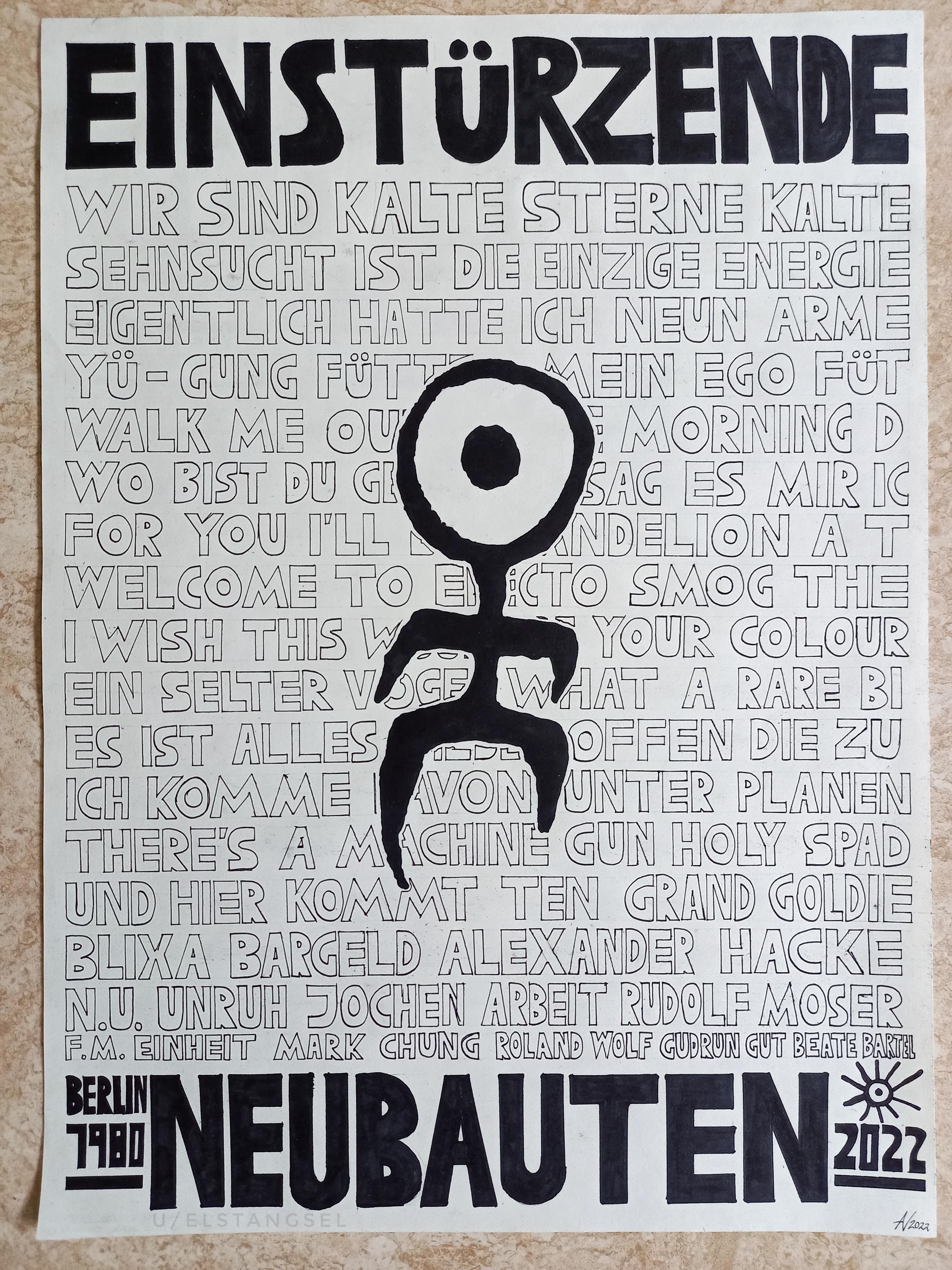 I wanted a Neubauten poster, so I made my own. : r/industrialmusic