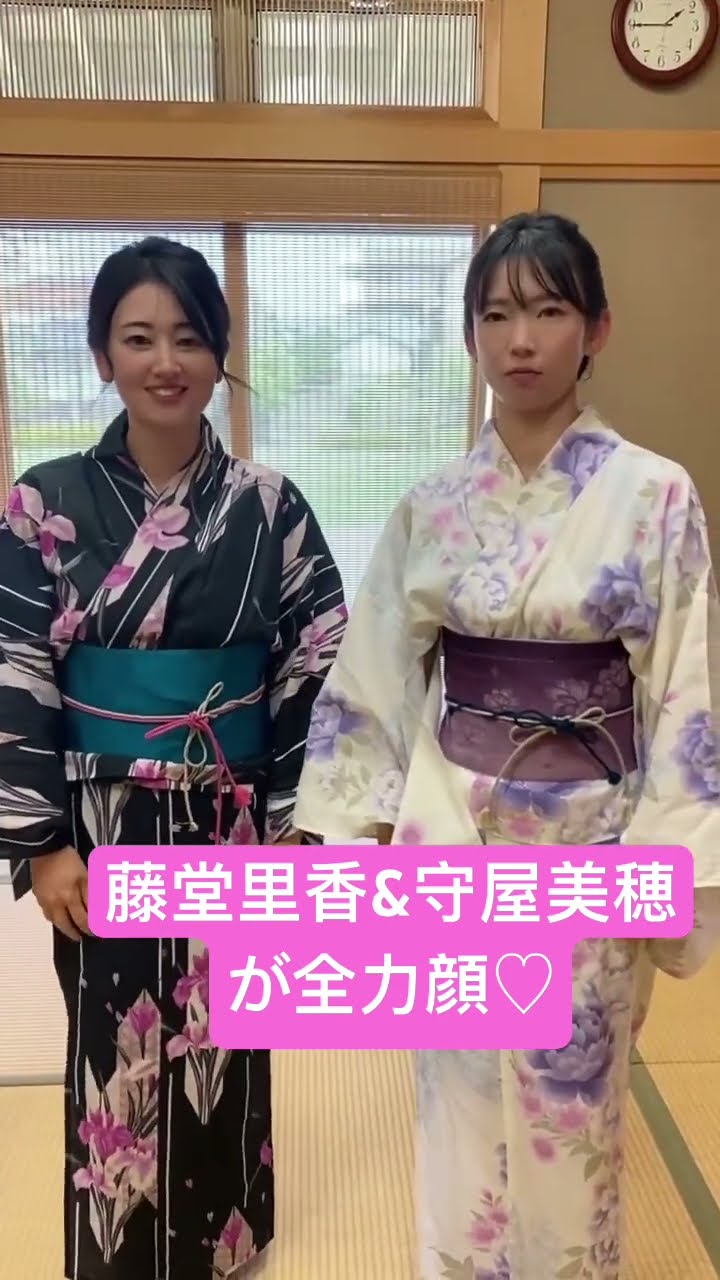 藤堂里香選手＆守屋美穂選手が全力顔♡ 本編も見てね！#全力顔#shorts
