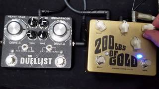 200lbs Gold Lovepedal VS The Duellist King Tone Overdrive - YouTube
