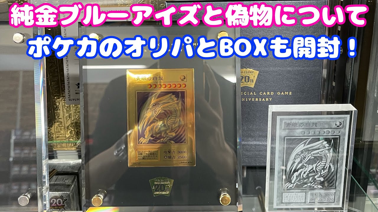 遊戯王 純金ブルーアイズ と偽物について おまけ ポケカ オリパとBOX
