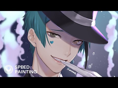ツイステ】ジェイド【Speed Painting】 - YouTube