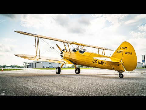 Flying the BOEING STEARMAN with a 90 year old legend! - YouTube