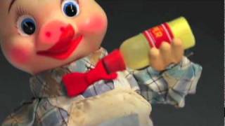 当時もの貴重!!ピギーコックPIGGY COOKブリキ電動 - YouTube