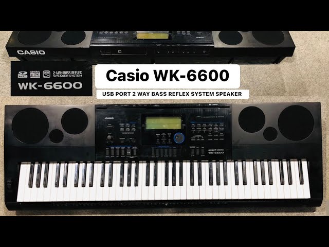 Casio WK-6600 Keyboard Usb port / 2 Way bass reflex system speaker