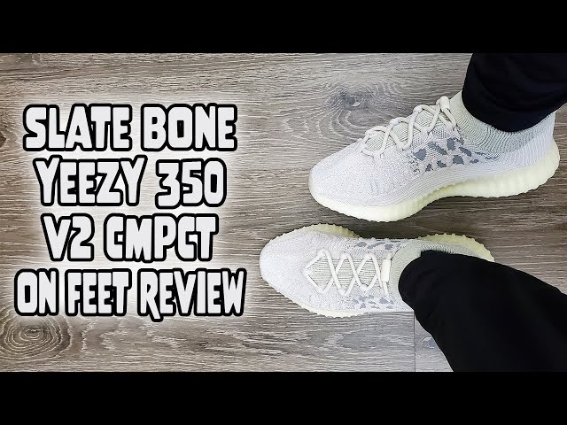 Adidas Yeezy Boost 350 v2 CMPCT Slate Bone On Feet Review (H06519