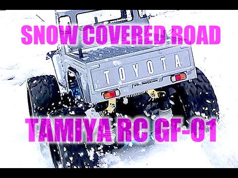 タミヤ【GF-01】雪上走行してみた！ビッグタイヤRCカー・トヨタ