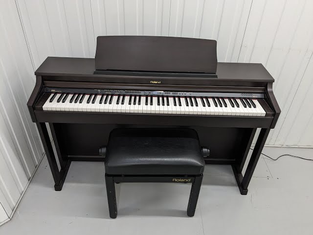 Roland HP203 digital piano and stool in dark rosewood finish stock