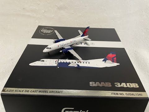 Gemini 200 Delta Saab 340 unboxing 4K - YouTube