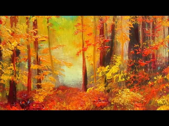 森の紅葉】#油彩画 #芸術 #油絵 #絵 #絵画 #アート #oilpainting #oil