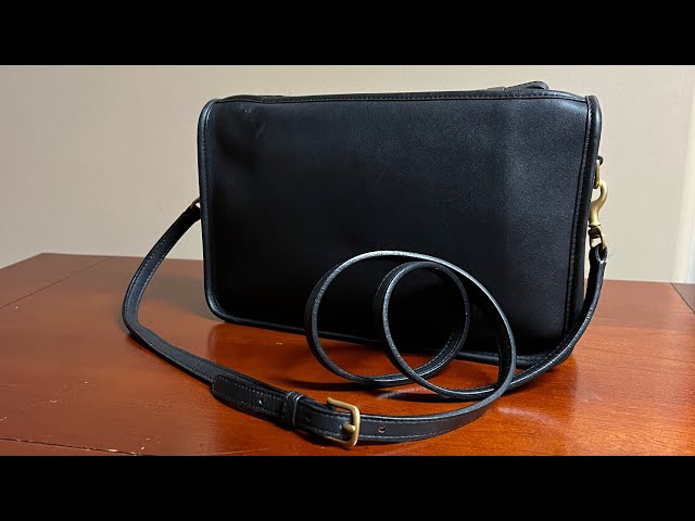 REVIEW: VINTAGE COACH BASIC HANDBAG IN BLACK LEATHER || CONTENT