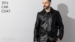 Liugoo Leathers 本革 カーコート メンズ リューグーレザーズ COT06C