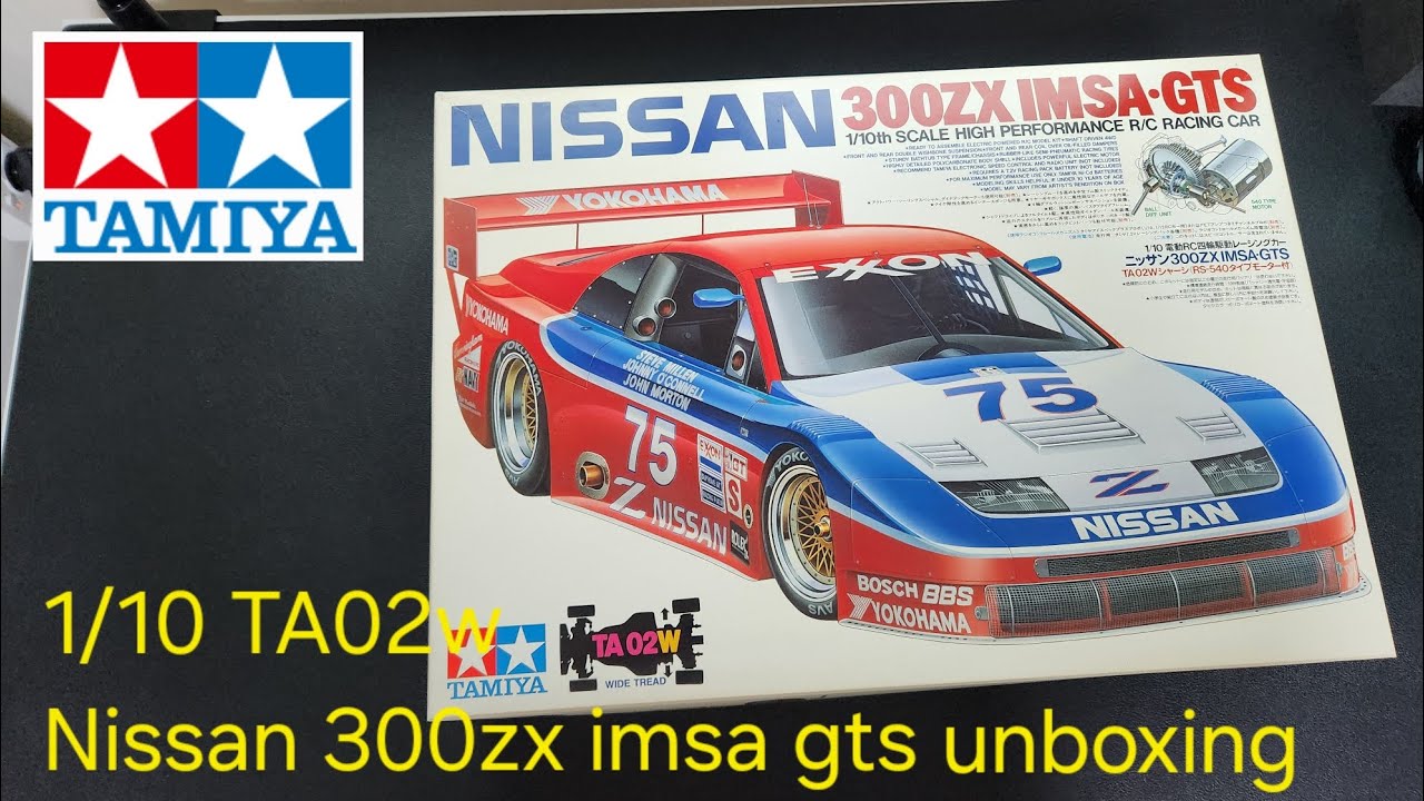 Tamiya 58144 1/10 Nissan 300zx IMSA GTS Ta02w chassis unboxing