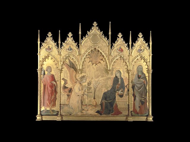 日めくり3分間名画の旅】160枚目 マルティーニ「受胎告知」 - YouTube