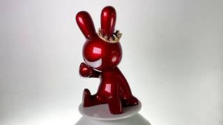 □BLACK RABBiT お座り＋王冠 Candy Red - BLACKRABBiT WEB SHOP